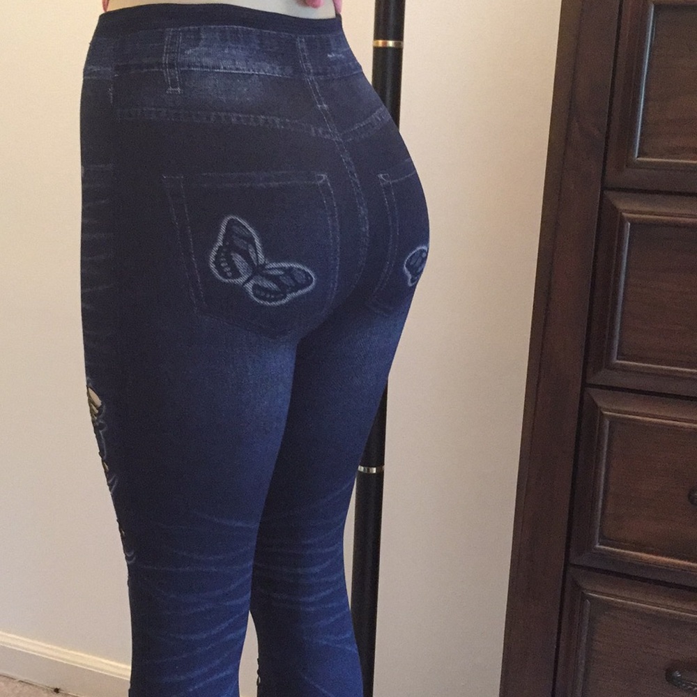 gorgeous leggings butterfly plus size